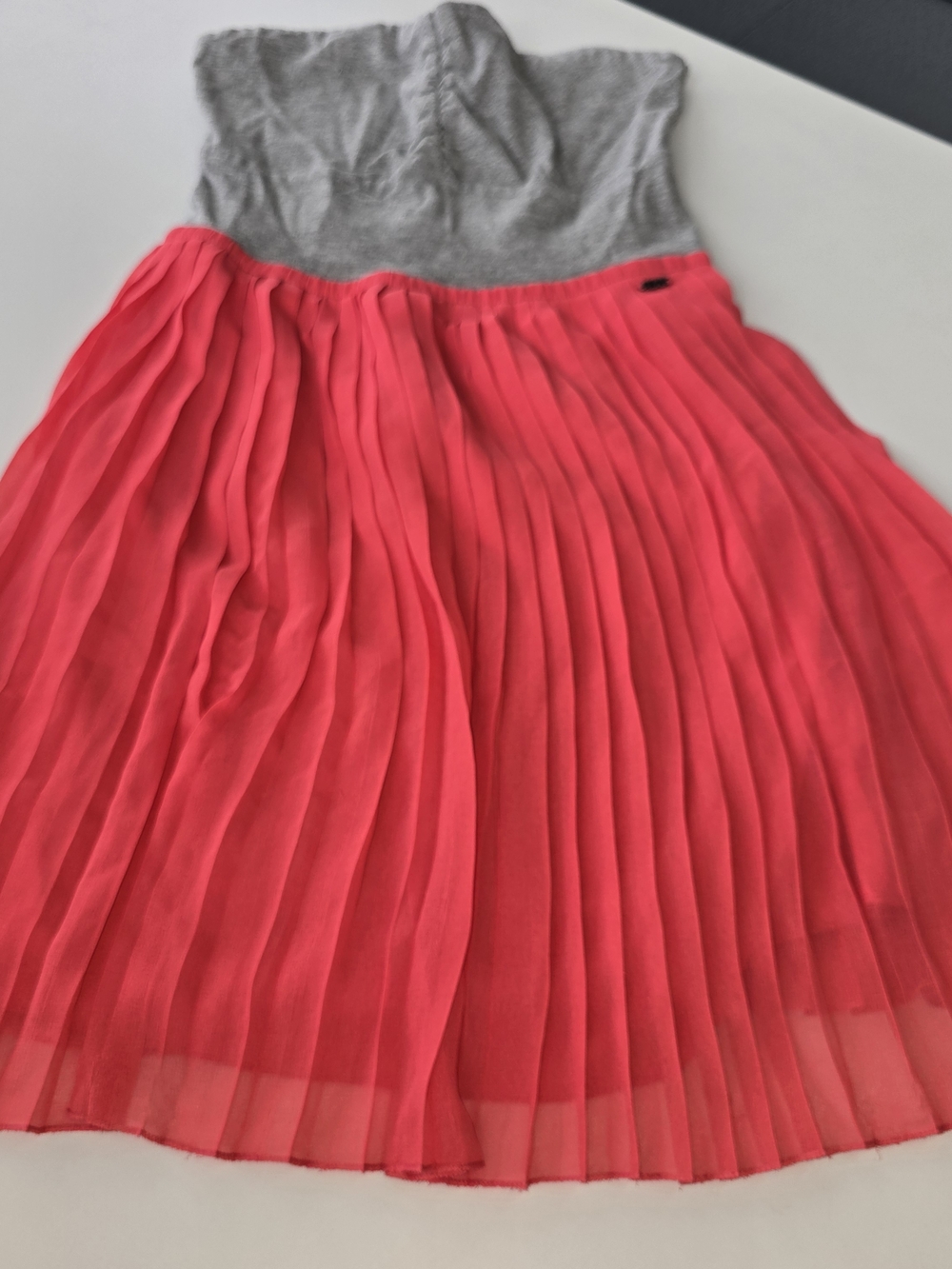 Roxy Strapless Dress Juniors Small Pink Pleated Skirt Beachy Summer